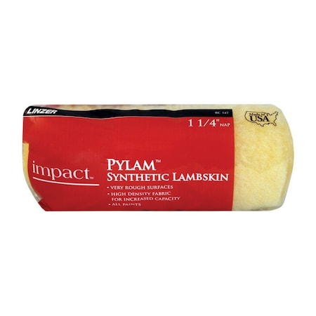 Linzer Linzer Impact Pylam Synthetic Lambskin 9 in. W X 1-1/4 in. Regular Paint Roller Cover 1 pk RC147